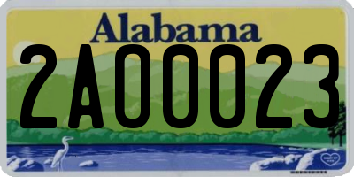 AL license plate 2AO0023