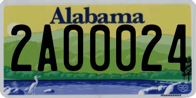 AL license plate 2AO0024