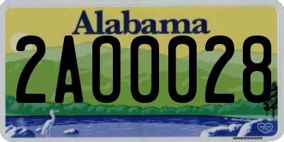 AL license plate 2AO0028