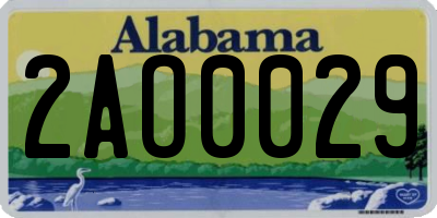AL license plate 2AO0029