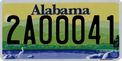 AL license plate 2AO0041
