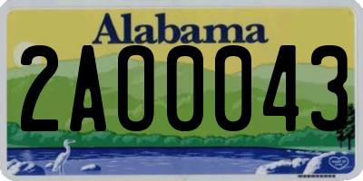 AL license plate 2AO0043