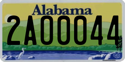 AL license plate 2AO0044