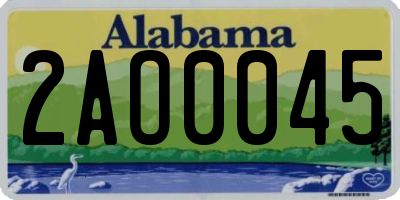AL license plate 2AO0045