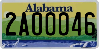 AL license plate 2AO0046