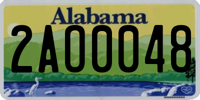 AL license plate 2AO0048