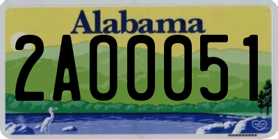 AL license plate 2AO0051