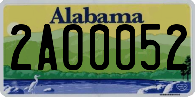 AL license plate 2AO0052