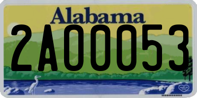 AL license plate 2AO0053
