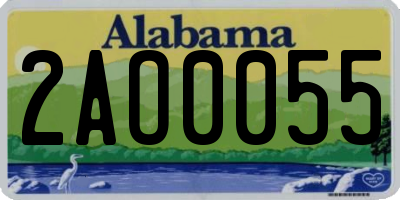 AL license plate 2AO0055