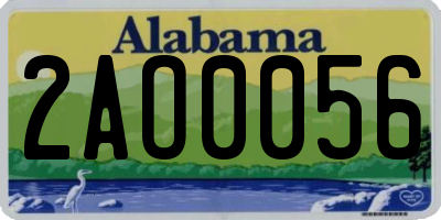 AL license plate 2AO0056