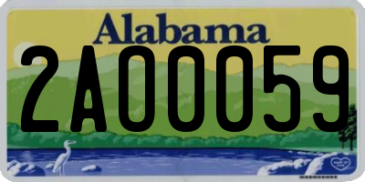 AL license plate 2AO0059