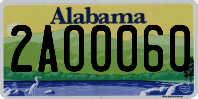AL license plate 2AO0060