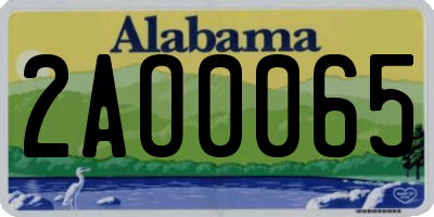 AL license plate 2AO0065