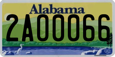 AL license plate 2AO0066