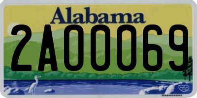 AL license plate 2AO0069