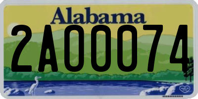AL license plate 2AO0074