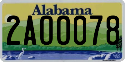 AL license plate 2AO0078