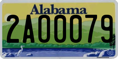AL license plate 2AO0079