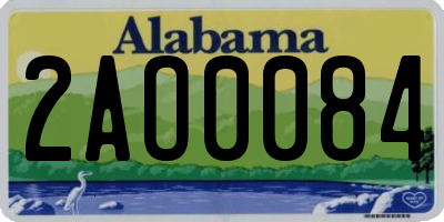 AL license plate 2AO0084