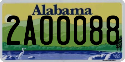 AL license plate 2AO0088