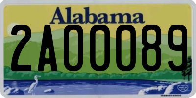 AL license plate 2AO0089