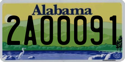 AL license plate 2AO0091
