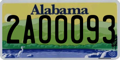 AL license plate 2AO0093