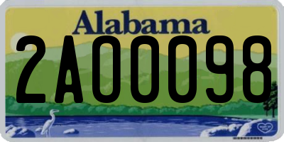 AL license plate 2AO0098