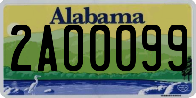 AL license plate 2AO0099