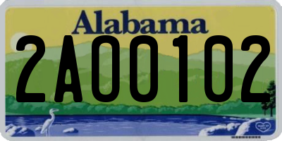 AL license plate 2AO0102