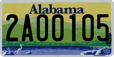 AL license plate 2AO0105