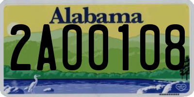 AL license plate 2AO0108