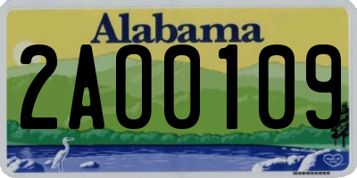 AL license plate 2AO0109