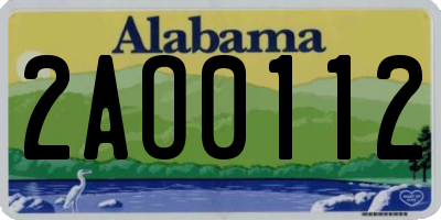 AL license plate 2AO0112