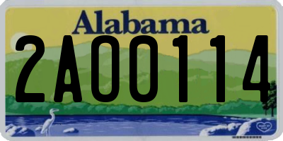 AL license plate 2AO0114