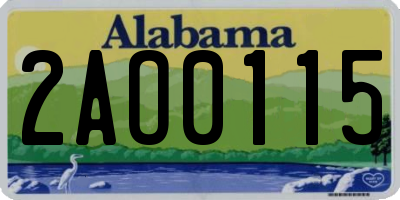 AL license plate 2AO0115