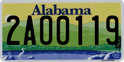 AL license plate 2AO0119