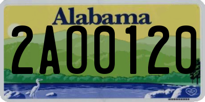AL license plate 2AO0120
