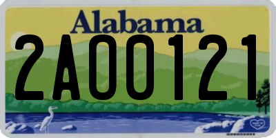 AL license plate 2AO0121