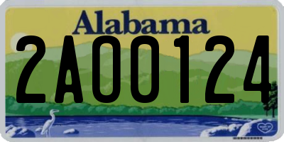 AL license plate 2AO0124