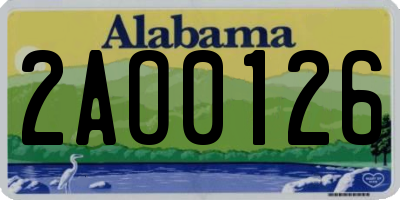 AL license plate 2AO0126