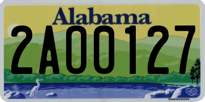 AL license plate 2AO0127