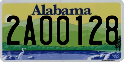 AL license plate 2AO0128
