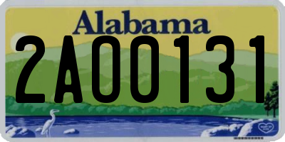 AL license plate 2AO0131