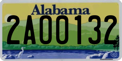 AL license plate 2AO0132
