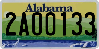 AL license plate 2AO0133