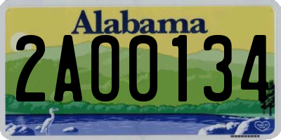 AL license plate 2AO0134
