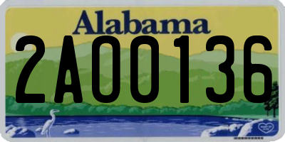AL license plate 2AO0136