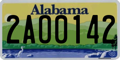 AL license plate 2AO0142